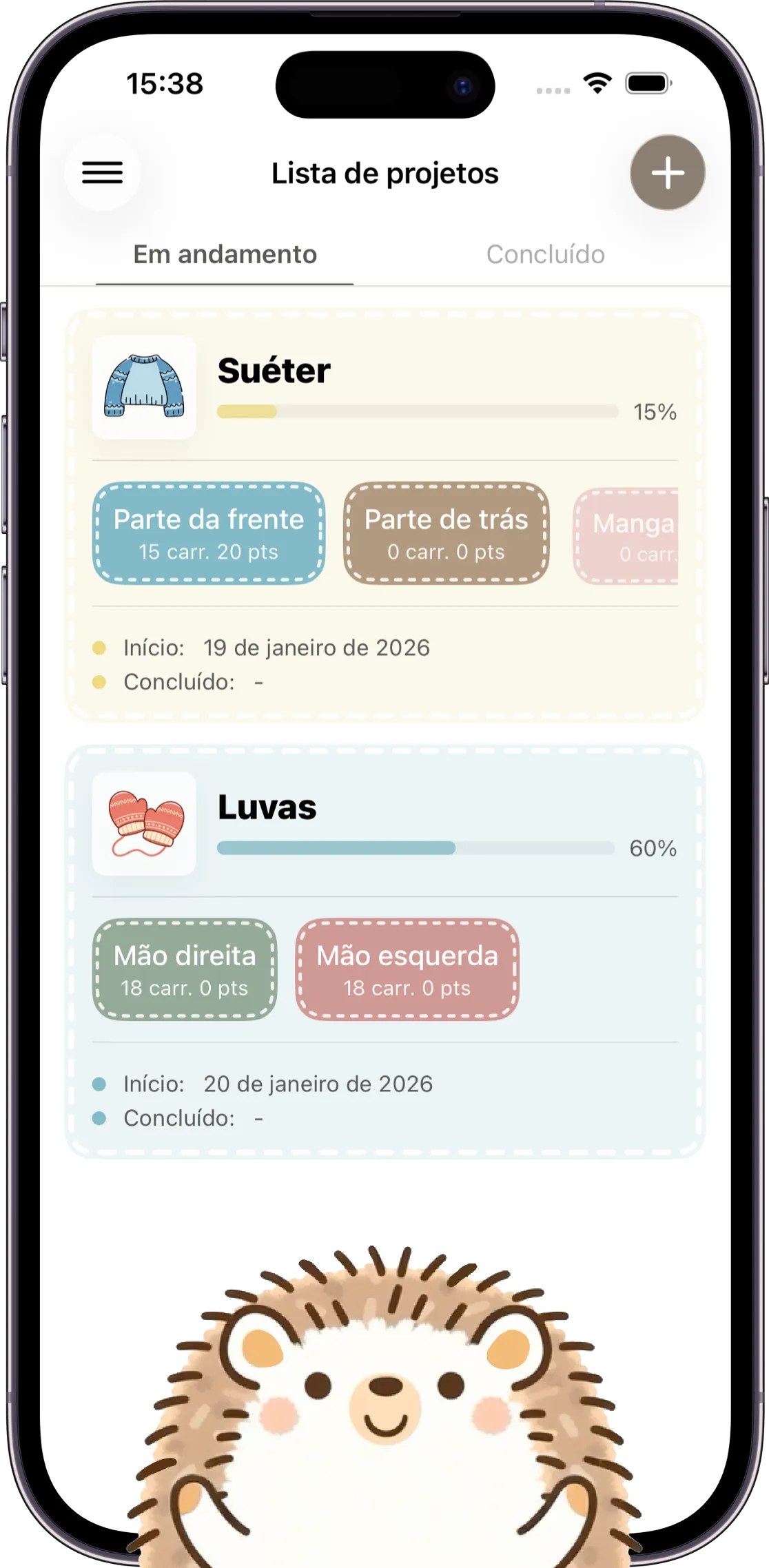 Captura de tela do app