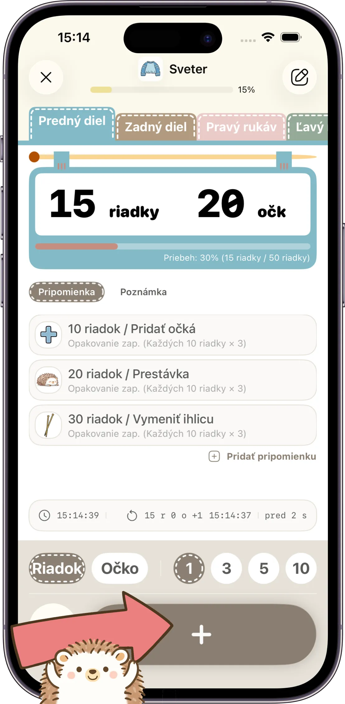 Snímka obrazovky aplikácie
