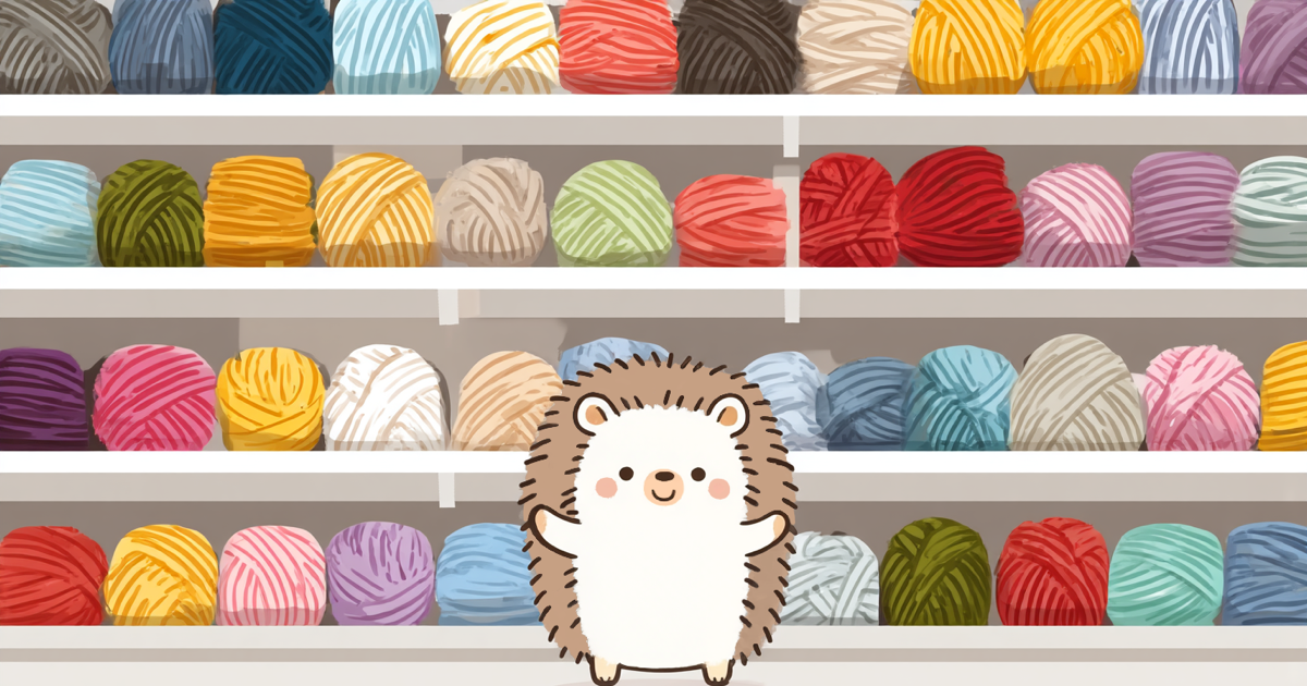 かぎ針編み初心者が毛糸とかぎ針で小さな作品づくりを始めるイメージ